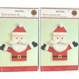 Martha Stewart Christmas Puppet Craft Kits Lot of 2 Santa Claus New Sealed Fun